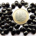 0010034 Jet short daggerbead,( Tulip Petal) 50 Pc.-0