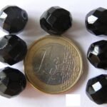 0010407 Zwart facet geslepen 12 mm.-0