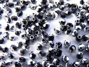 0010439 Jet - Half Silver facet 3 mm.-0
