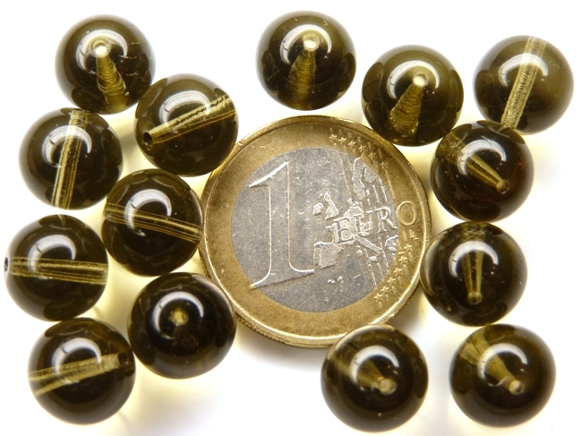 0020005 Black Diamond round 10 mm. 14 Pc.-0 0020005 Black Diamond round 10 mm. 14 Pc.-0