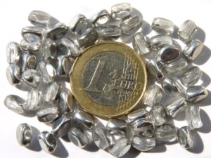 PI-7-00030-27001 Crystal half Silver Pinch Beads 10 gram-0