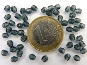 FP1-04-30330 Montana Czech Glass Facet Firepolish 4mm