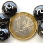 0020235 Hematite Rondelle facet 14 x 9 mm. 5 Pc.-0