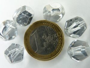 0020237 Crystal nugget facet met half zilveren coating 12 mm.-0