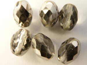 0020247 Crystal - Half Steel Ovaal facet 13 x 9,5 mm.-0