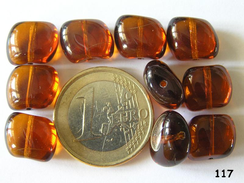 0030017 Bruine wat grotere nugget glaskraal-0 0030017 Bruine wat grotere nugget glaskraal-0