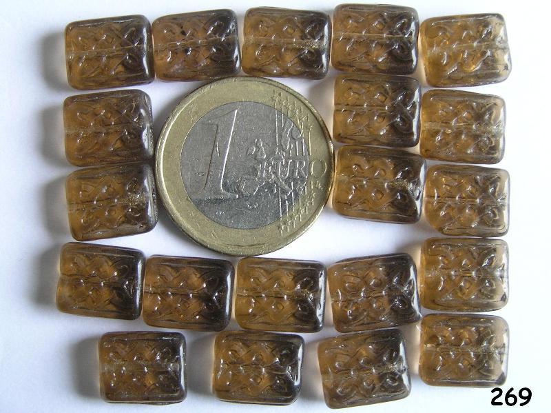 0030056 Bruin plat rechthoekig 20 Pc.-0 0030056 Bruin plat rechthoekig 20 Pc.-0
