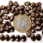 0030098 Dark copper short daggerbead, Tulip Petal 30 Pc.-0