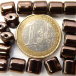0030099 Dark Copper ovaal tonvormig 15 Pc.-0