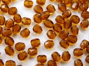 0030201 Dark Topaz facet 4 mm. 50 Pc.-0