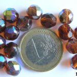 0030210 Donkerbruin facet met AB, 8 mm.-0