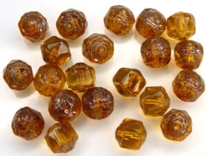 0030219 Topaz Silver Travertin Cathedral Facet 8 mm. 15 Pc.-0