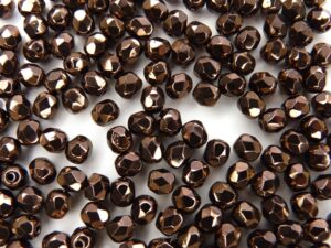 0030233 Jet Lila Vega/Brown Bronze facet. 4 mm. 50 Pc-0