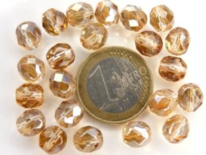 0030245 Crystal Half Celsian facet 8 mm. 15 Pc.-0