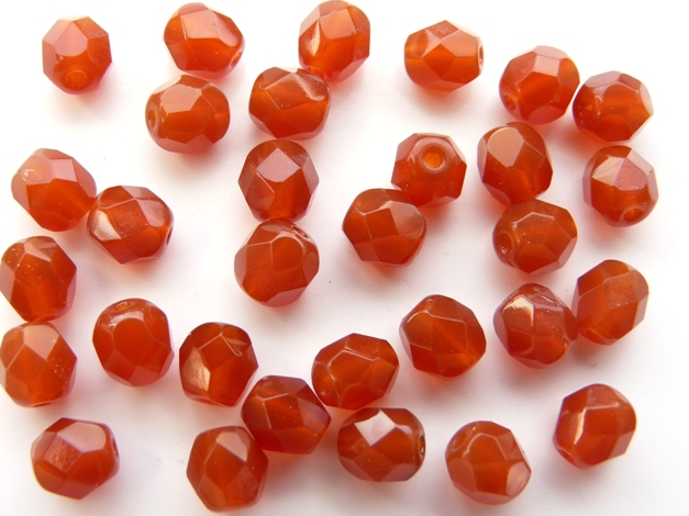 0030258 Dark Milky Caramel facet 6 mm.-0 0030258 Dark Milky Caramel facet 6 mm.-0