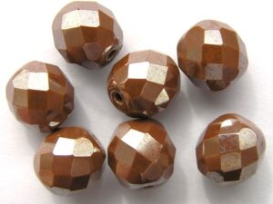 0030260 chocoladebruin facet met zijdeglans 10 mm.-0