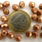 0030264 Matte metallic Copper facet 6 mm.-0