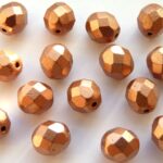 0030265 Matte Metallic Copper facet 8 mm. 15 Pc.-0