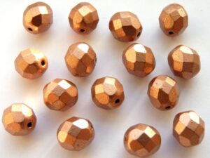 0030265 Matte Metallic Copper facet 8 mm. 15 Pc.-0