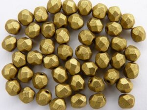 0030268 Matte Metallic Aztec Gold facet, 4 mm. 50 Pc.-0