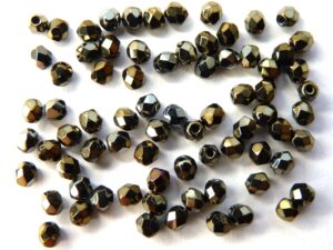 0030276 Brown Iris facet, 3 mm.-0