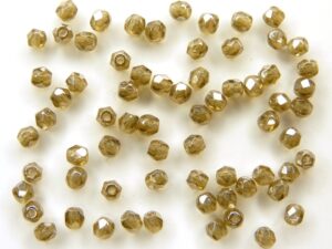 0030290 Smoke topaz luster facet 3 mm. 75 Pc.-0