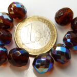 0030297 Dark Topaz AB facet 10 mm. 10 Pc.-0