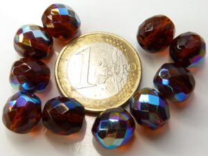 0030297 Dark Topaz AB facet 10 mm. 10 Pc.-0