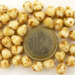 0040031 Opaque White met bruin travertin glans, druppel-0