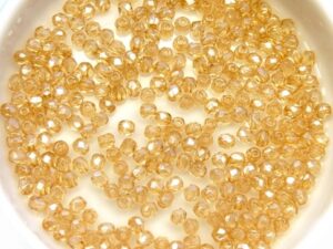 0040201 Crystal Champagne luster facet 3 mm. 50 Pc.-0