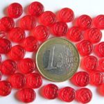 0050032 Helder rood rond schijfje.-0