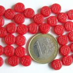 0050068 Dekkend rood rond schijfje.-0