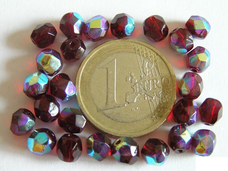 0050221 Garnet ( Donkerrood) facet mt AB 6 mm.-0 0050221 Garnet ( Donkerrood) facet mt AB 6 mm.-0