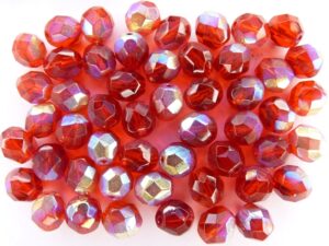 0050224 Siam Ruby facet met AB 8 mm.-0