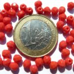 0050254 Koraal rood facet 4 mm.-0
