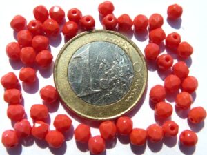 0050254 Koraal rood facet 4 mm.-0