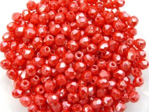 0050255 Luster Opaque Light Red 3 mm. 60 Pc.-0