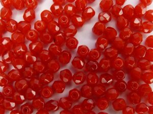 0050262 Opal Red, facet 4 mm.-0