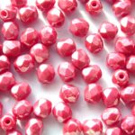 0050269 Opaque Red Hematite Facet 4 mm. 40 Pc.-0