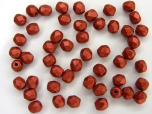 0050270 Lava Red 4 mm. facet 50 Pc.-0