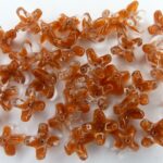 0060020 Oranje bruin met transparant bloemetje-0