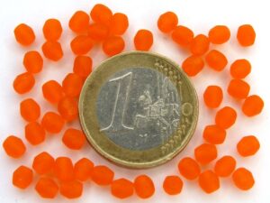 0060112 Frosted Hyacint (Oranje) facet 4 mm.-0