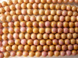 0070002 Chalk white, red Luster, 8 mm.-2485