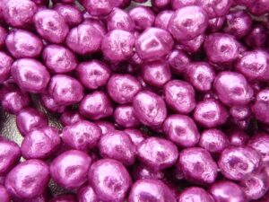 0070065 Fuchsia nugget ruwe glasparels-0