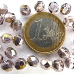 0070321 Bronze Iris Rosaline facet 6 mm. 25 stuks-0