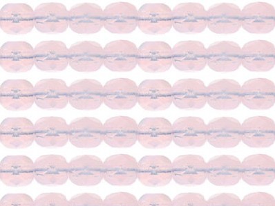 0070341 Milky Light rose Facet 6 mm.-0