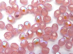 0070350 Pink Opal AB facet 4 mm. 40 Pc.-0