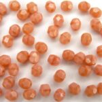 0070353 Pink Coral Facet, 4 mm. 50 Pc.-0