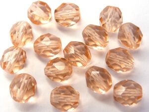 0070389 Light Peach facet 8 mm. 15 Pc.-0