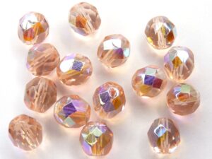 0070390 Light Peach AB facet 8 mm. 15 Pc.-0